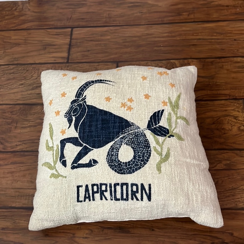 Capricorn zodiac throw pillow